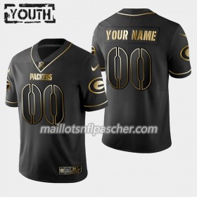 Maillot Green Bay Packers Custom Nike Noir Golden Edition - Enfant